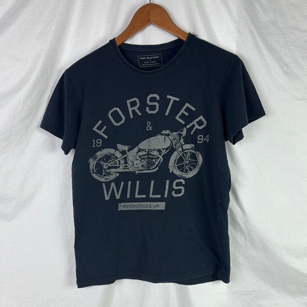 Forster & Willis motorcycle t shirt top men’s size small unisex